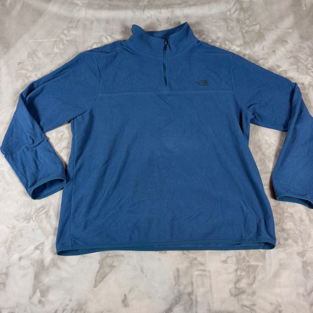 The North Face Mens XXL Blue TKA 100 Glacier Quarter Zip Fleece Pullover